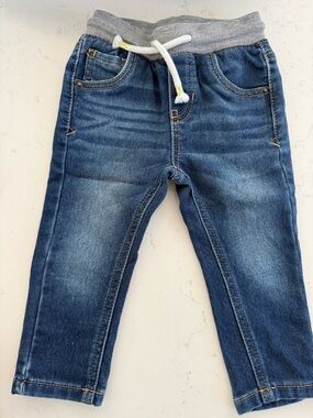 Cat & Jack Blue Denim Jeans with Elastic Waist